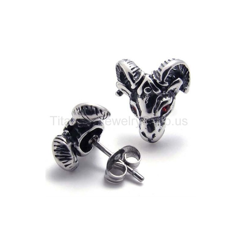 Red Eyes Sheepshead Titanium Oorbellen