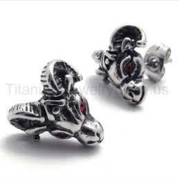 Red Eyes Sheepshead Titanium Oorbellen