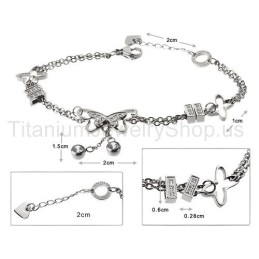 Vliegende Vlinder Titanium Armband