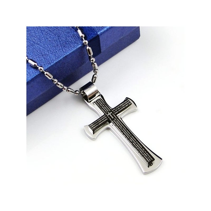 Cool Man Black Cross Pure Titanium Kettinghanger (Nieuw) Cool Man Black Cross Pure Titanium Kettinghanger (Nieuw)