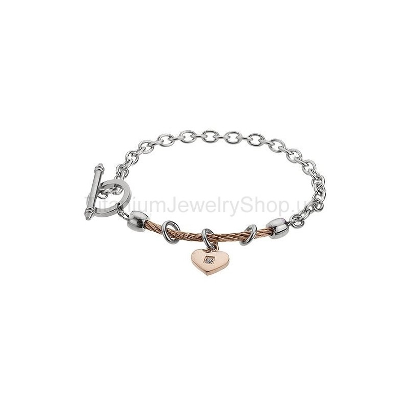 Sweetheart Kabel Titanium Armband Sweetheart Kabel Titanium Armband