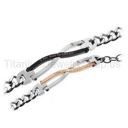 Ik Ben Geboren Om Van Je Te Houden Titanium Lovers-Armbanden