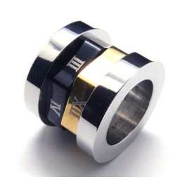 Romeinse Nr. Spinner Titanium Stalen Kettinghanger (Gratis Ketting)