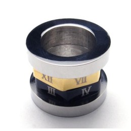 Romeinse Nr. Spinner Titanium Stalen Kettinghanger (Gratis Ketting)
