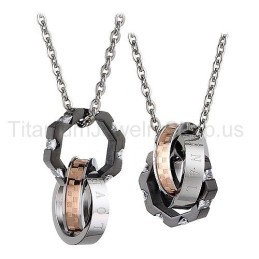 Drie Cirkels Titanium Geliefden Hangers
