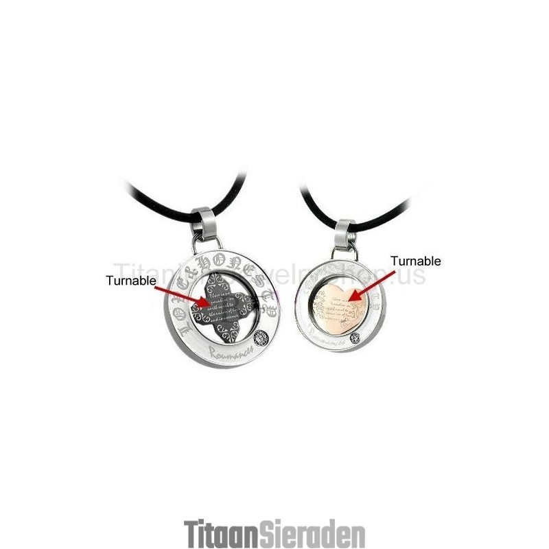 Draaibare Titanium Liefhebbershangers Draaibare Titanium Liefhebbershangers