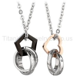 Drie Cirkels Titanium Geliefden Hangers