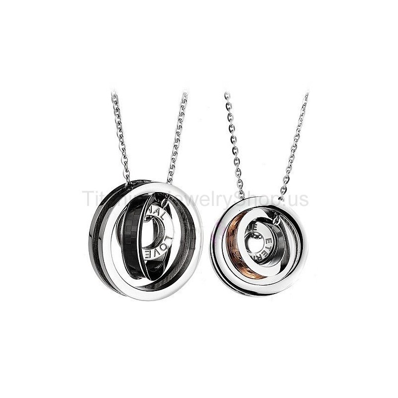 Eeuwige Liefde Drie Cirkels Titanium Lovers Hangers
