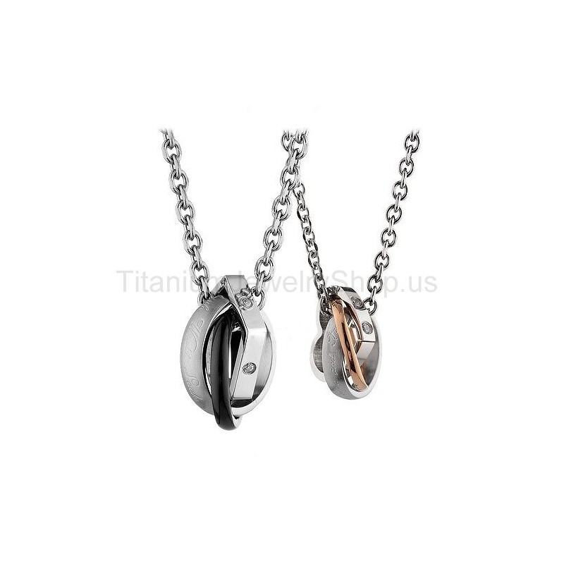 Drie Cirkels Titanium Geliefden Hangers Drie Cirkels Titanium Geliefden Hangers