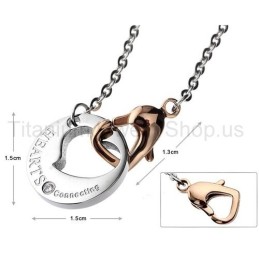 Harten Verbindende Titanium Geliefden Hangers