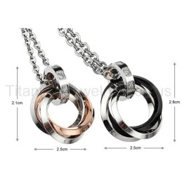Drie Cirkels Titanium Geliefden Hangers