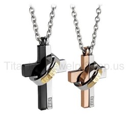 Liefde Voor Altijd Twee Lagen Titanium Minnaarshangers