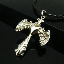 Cool Man Angle Wing Cross Pure Titanium Ketting Hanger Cadeau