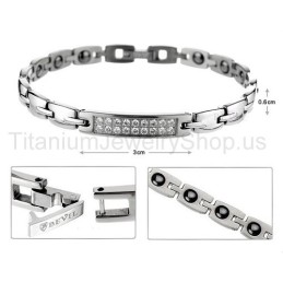 7 Inch Titanium Damesarmband