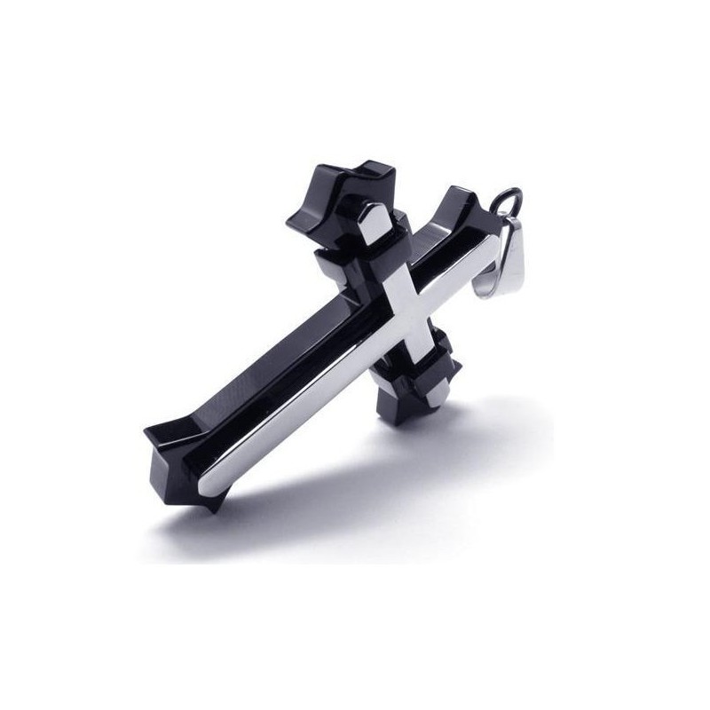 Unieke Zwarte Kruishanger Van Puur Titanium Voor Mannen Unieke Zwarte Kruishanger Van Puur Titanium Voor Mannen