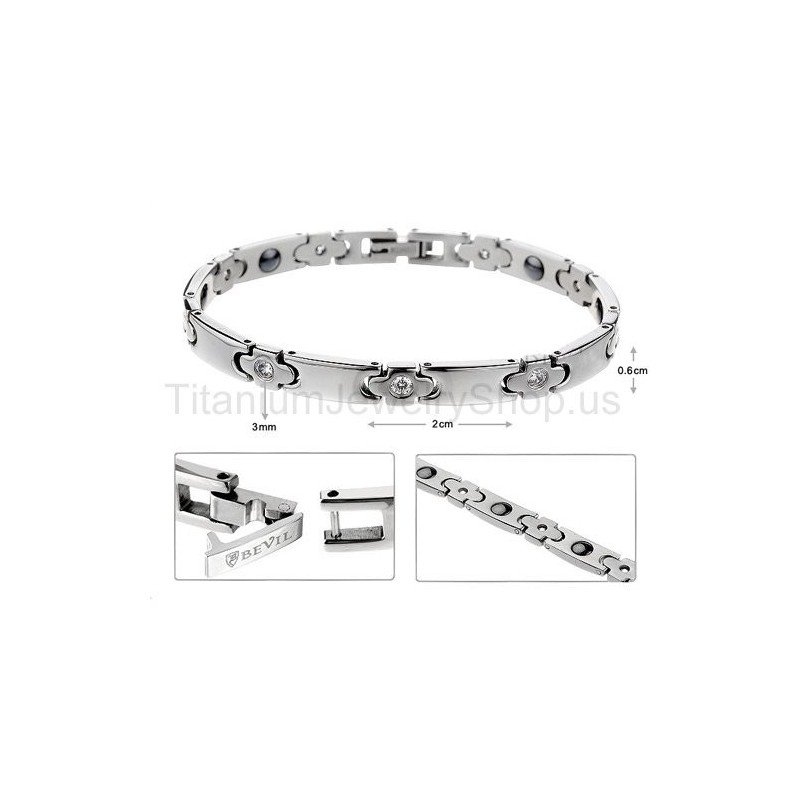 7 Inch Titanium Damesarmband