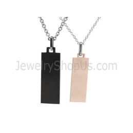 Titanium Roségouden En Zwarte Hangers Met Gratis Kettingen En Diamanten C508