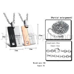 Draaibare Hangers Van Titanium Zwart En Roségoud Met Strass Steentjes En Gratis Kettingen C605