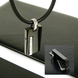 Man 'Only Love' Edelsteen-Zuiver Titanium Kettinghanger