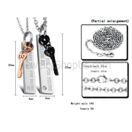 Titaniumzwarte En Roségouden Sleutelhanger Met Strass-Steentjes En Gratis Kettingen C566