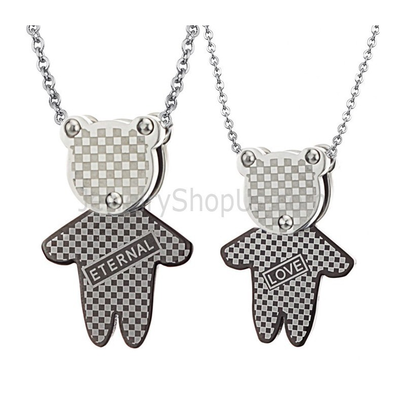 Titanium Beer "Eternal & Love" Lovers Hangers Met Gratis Kettingen C446 Titanium Beer "Eternal & Love" Lovers Hangers Met Gratis Kettingen C446