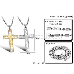 Titanium Goud En Zilver Holle Kruis Hangers En Gratis Kettingen C709
