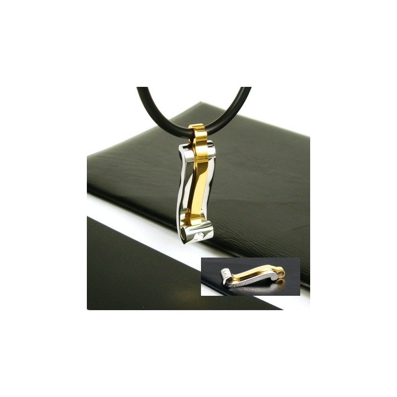 Cool Man Strip Edelsteen Titanium Stalen Ketting Hanger