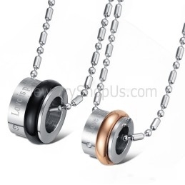 Titanium Lovers Hangers Met Strass En Gratis Kettingen C729