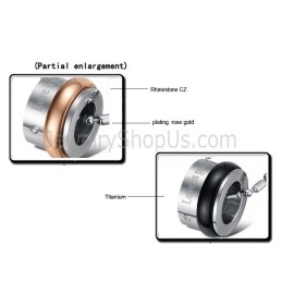 Titanium Lovers Hangers Met Strass En Gratis Kettingen C729