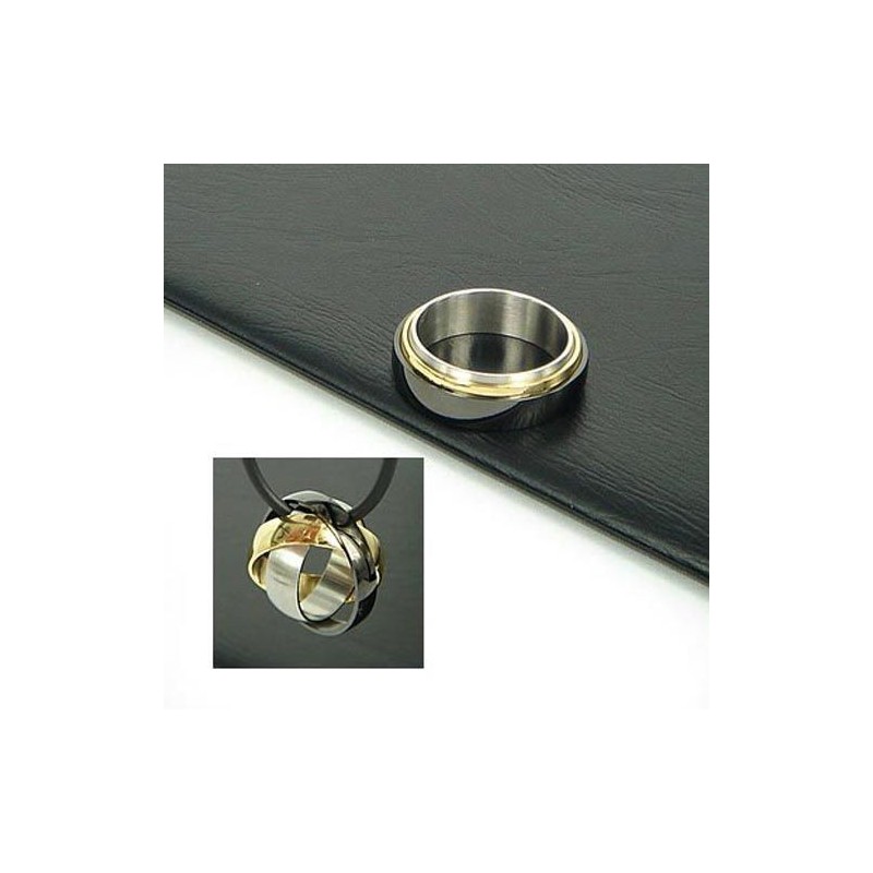 3 Hoop En 3 Kleuren Pure Titanium Kettinghanger Gratis Ketting