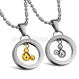 Titanium Zilveren En Gouden Mickey-Hangers Met Gratis Kettingen 264