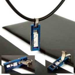Man Verwisselbare Strip Edelsteen Puur Titanium Hanger