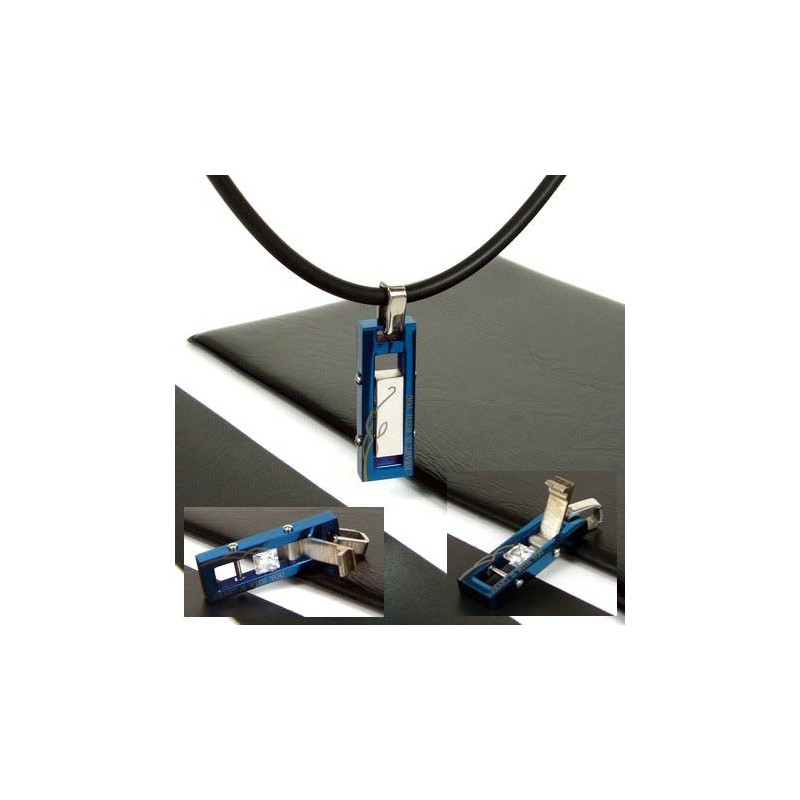 Man Verwisselbare Strip Edelsteen Puur Titanium Hanger