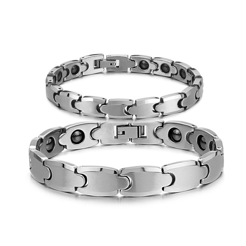 Hoogglanzende Wolfraam Magnetische Energie Gezondheidsarmband C945 Hoogglanzende Wolfraam Magnetische Energie Gezondheidsarmband C945