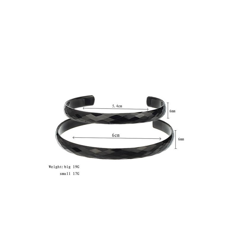 Zwarte Wolfraam Hoogglans Koppel Armbanden C896 Zwarte Wolfraam Hoogglans Koppel Armbanden C896