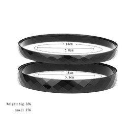 Zwarte Wolfraam Hoogglans Armband C888