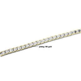 Armband Van Wolfraamzilver Met Tarweschakel En Plating Van 18 Karaat Goud C933