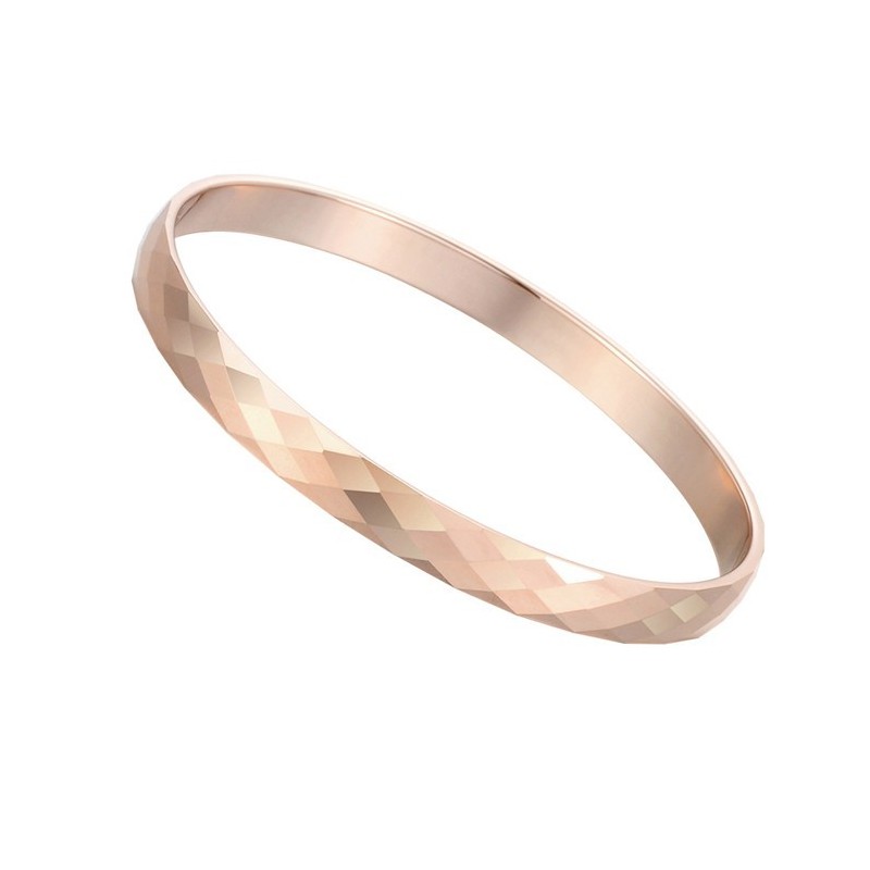 Tungsten Rosegoud Hoogglans Bangle C892