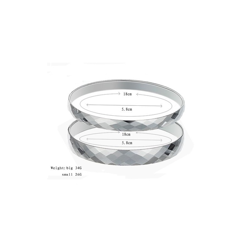 Zilveren Tungsten Hoogglans Koppel Bangles C890 Zilveren Tungsten Hoogglans Koppel Bangles C890