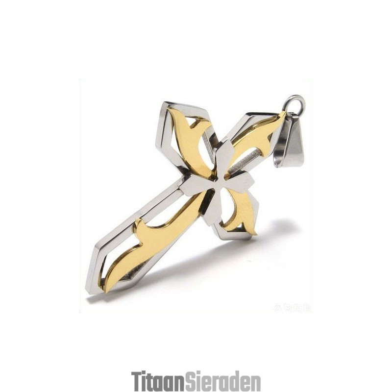 Noble Man 3 Layer 3 Cross Pure Titanium Hanger