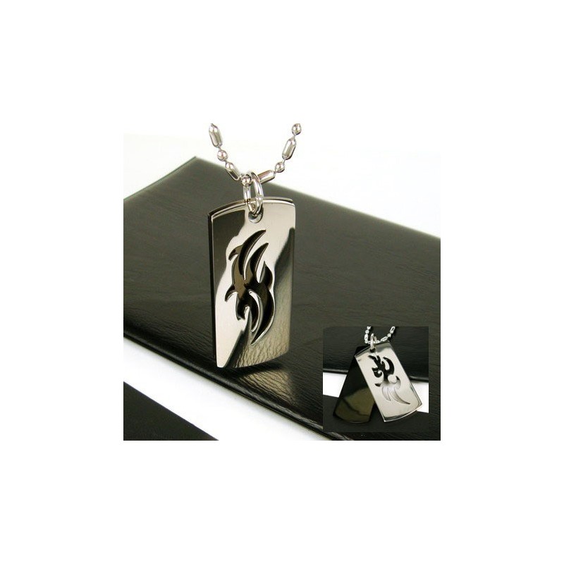 Man 2-Laags Symbool Puur Titanium Kettinghanger Gratis Ketting Man 2-Laags Symbool Puur Titanium Kettinghanger Gratis Ketting