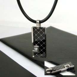 Unieke Heren Edelsteen Puur Titanium Ketting Hanger Cadeau