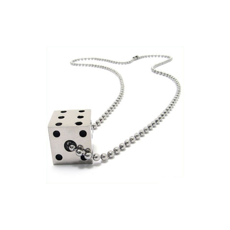 Cool Man Solid Dice Pure Titanium Kettinghanger Cool Man Solid Dice Pure Titanium Kettinghanger