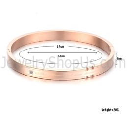 Tatanium Roségouden Armbanden Voor Koppels Met Strass Steentjes C710