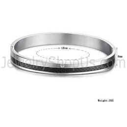 Tatanium Roségouden En Zwarte Rasterpaar-Bangles Met Strass-Steentjes C746
