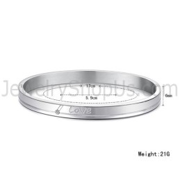 Tatanium "Love" Paar Armbanden Met Strass Steentjes C874