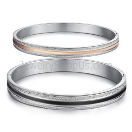 Tatanium Roségouden En Zwarte Armbanden Voor Koppels C869