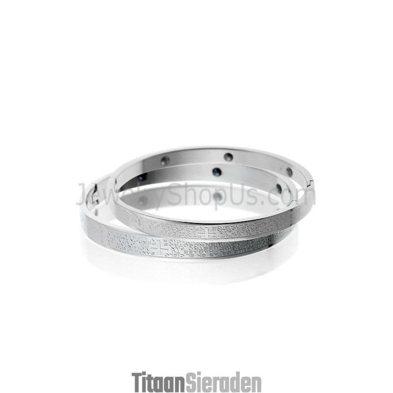 Tatanium Cross Magnetische Energie Gezondheidspaar Armbanden C716