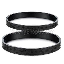 Tatanium Black Stars Koppel Armbanden C863