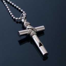 Man Cross Whistle Hanger Cadeau - Gratis Ketting